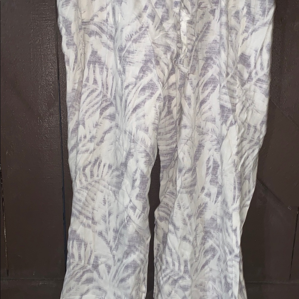 Rewash White and Purple Boot Cut Pants - Picture 3 of 7